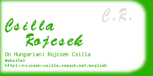 csilla rojcsek business card